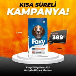 Foxy Kuzu Etli Yetişkin Köpek Maması 15 Kg