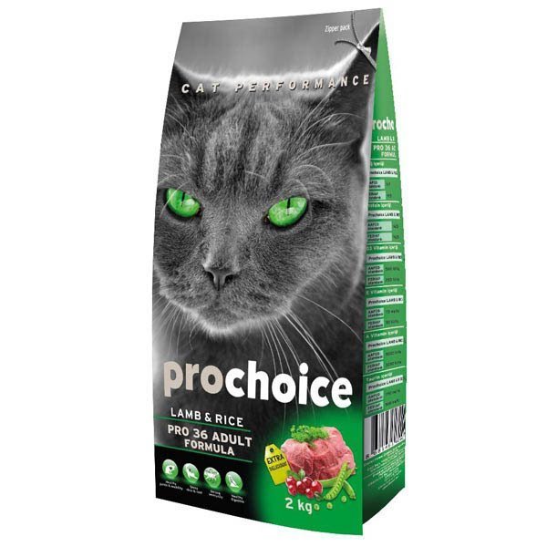 ProChoice Pro 36 Lamb & Rice Kuzu Pirinçli Yetişkin Kedi Maması 2 Kg