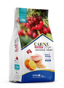 Carni Life Kızılcık Balıklı ve Portakallı Yavru Kedi Maması 1.5 Kg