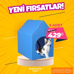 Plastik Kedi Evi 5 Adet
