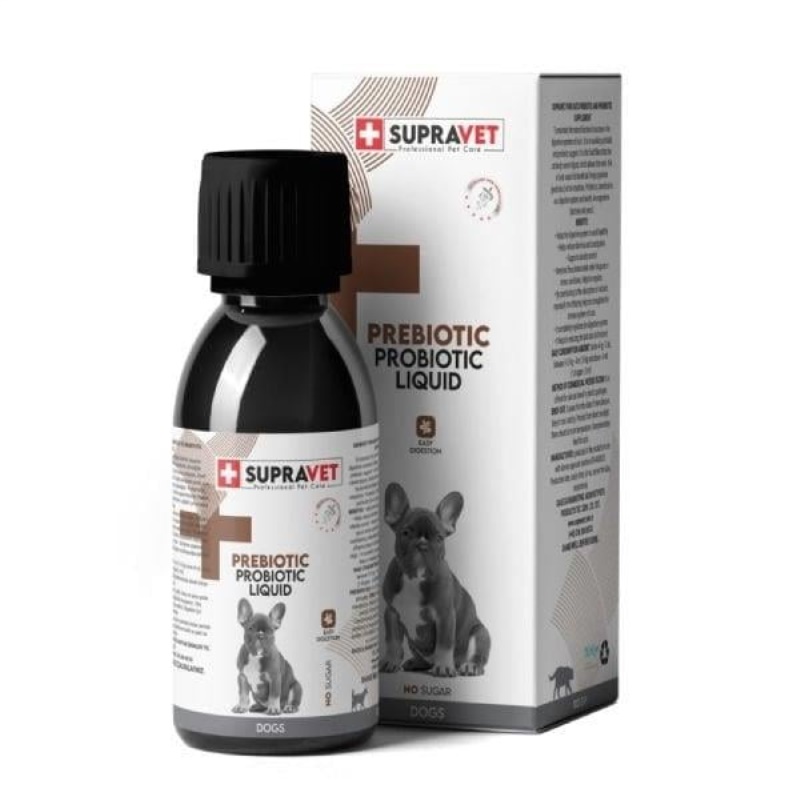 Supravet Köpekler İçin Bağışıklık Güçlendirici Sıvı Probiyotik ve Prebiyotik Takviyesi 100ml