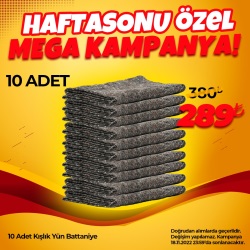 Kışlık Yün Battaniye x 10 Adet