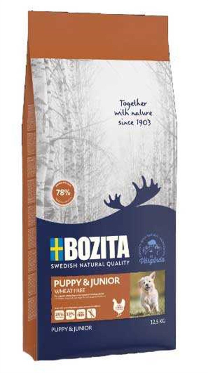 Bozita Puppy&Junior Wheat Free Tavuklu Yavru Köpek Maması 12.5 Kg