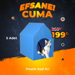 Plastik Kedi Evi 5 adet