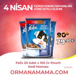 Felix Pouch 100 Gr x 20 Adet  Kedi Yaş Mama Çeşitleri 