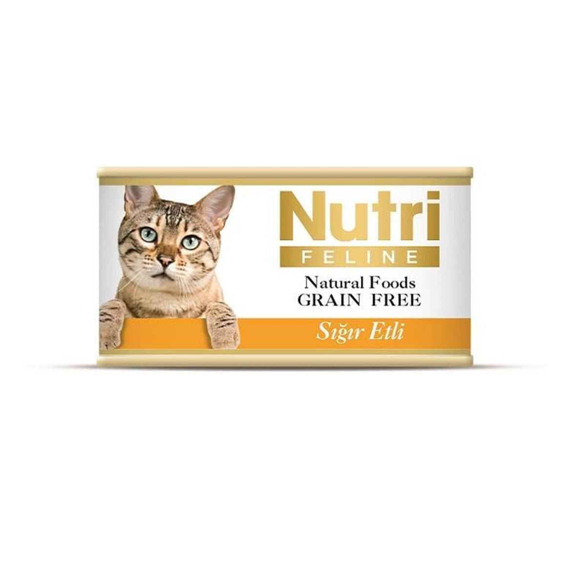 Nutri Feline Sığır Etli Tahılsız Yetişkin Kedi Konservesi 85 Gr