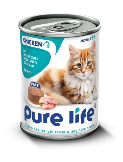 PureLife PATE Tavuk Etli Yetişkin Kedi Konserve 400 Gr x 20 Adet