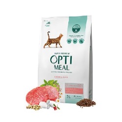 Optimeal Süper Premium Dana Etli-Sorgumlu Kısır Kedi Maması 4 Kg