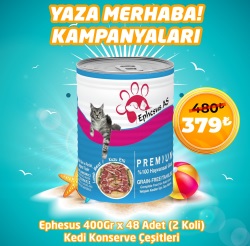 Ephesus As Kedi Konservesi Çeşitleri 400 gr x 48 Adet (Avantaj Paketi)