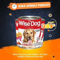 Wise Dog Kuzu Etli 400gr x 24 Adet Yetişkin Köpek Konservesi