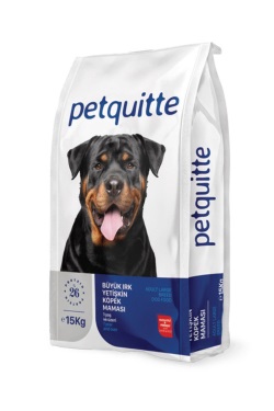 Petquitte Kuzu Etli Pirinçli Yetişkin Büyük Irk Köpek Maması 15 Kg