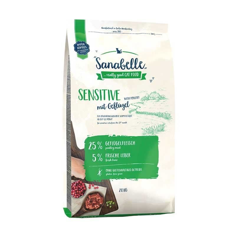 Sanabelle Sensitive Taze Kümes Hayvanlı Tahılsız Yetişkin Kedi Maması 2kg
