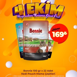 Bonnie 100 gr x 22 Adet Kedi Pouch Mama Çeşitleri