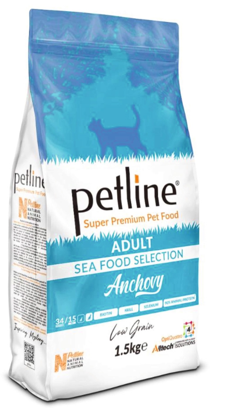 Petline Sea Food Selection Anchovy Hamsili Düşük Tahıllı Yetişkin Kedi Maması 1,5kg