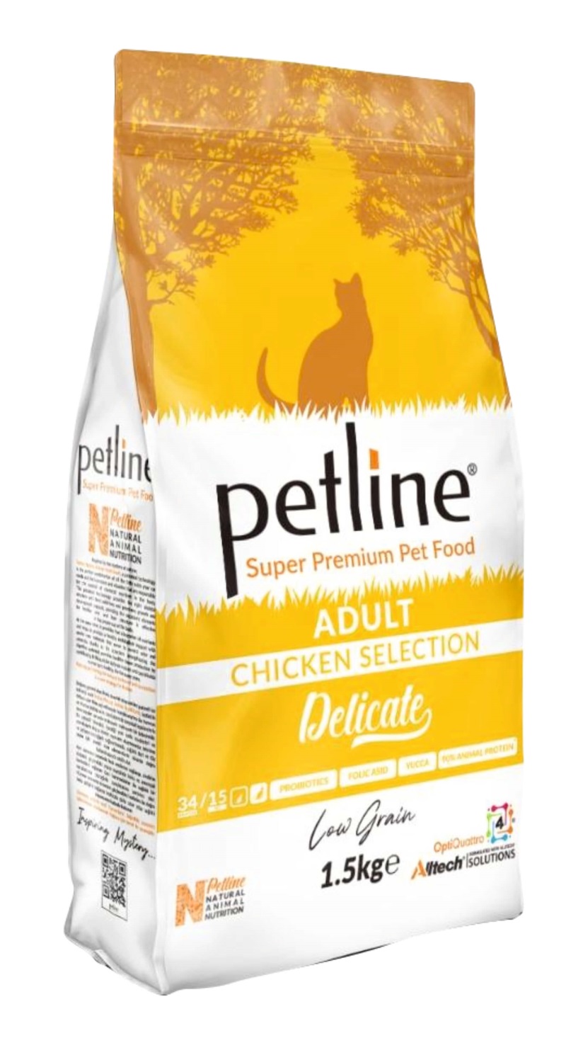 Petline Delicate Chicken Selection Tavuklu Düşük Tahıllı Yetişkin Kedi Maması 1,5kg