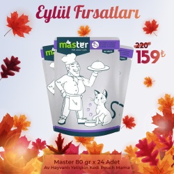 Master Av Hayvanlı Yetişkin Kedi Pouch Mama 80 grx24 Adet