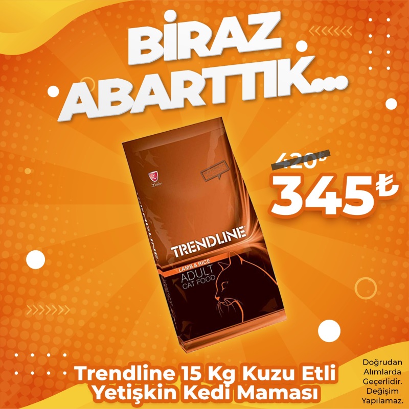 Trendline Kuzu Etli Pirinçli Yetişkin Kedi Maması 15 Kg