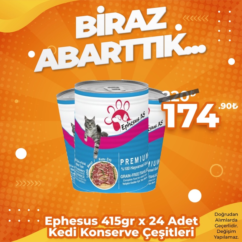 Ephesus As 415 gr x 24 Adet Kedi Konserve Çeşitleri