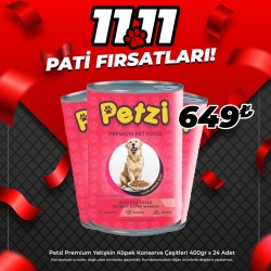 Petzi Premium Köpek Konserve Çeşitleri 400gr x 24 Adet