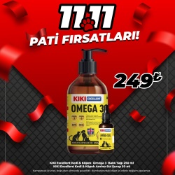 KIKI Excellent Kedi ve Köpek Omega 3 250 ml ile KIKI Excellent Kedi ve Köpek Amino-Sol Şurup 50 ml