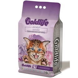 Goldlife Lavanta Kokulu Topaklanan Bentonit Ince Taneli Kedi Kumu 10 Lt