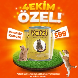 Petzi Cat Premium Yetişkin Kedi Konserve 400 Gr x 24 Adet (4 Ekim Özel)