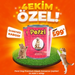 Petzi Cat Premium Yetişkin Köpek Konserve 400 Gr x 24 Adet (4 Ekim Özel)