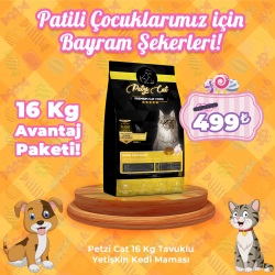 Petzi Cat 16 Kg Tavuklu Yetişkin Kedi Maması (Avantaj Paketi)