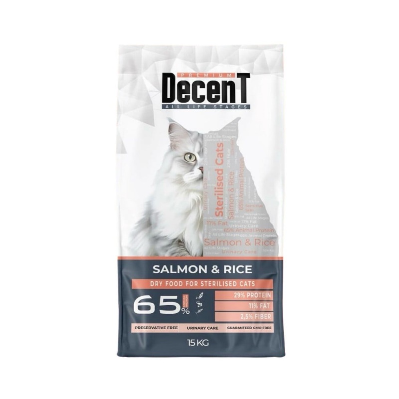 Decent Sterilised Urinary Care Balıklı ve Pirinçli Kısırlaştırılmış Kedi Maması 15 Kg