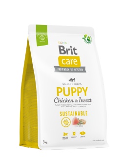 Brit Care Puppy Digest-Relax Tavuklu Larva Proteinli Yavru Köpek Maması 3kg