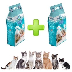 PatiCat Marsilya Sabun Kokulu Doğal İnce Taneli Kedi Kumu 10 Lt x 2 Adet