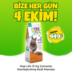 Hop Life Somonlu Kısırlaştırılmış Kedi Maması 15 Kg