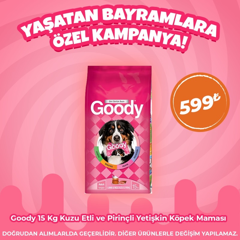 Goody 15 Kg Kuzu Etli ve Pirinçli Yetişkin Köpek Maması Bayram Özel