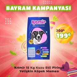 Kıtmir 15 Kg Kuzu Etli Pirinçli Premium Yetişkin Köpek Maması