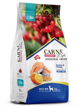 Carni Life Kızılcık Somon Etli ve Portakallı Mini Irk Yetişkin Köpek Maması 2.5 Kg