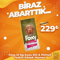 Foxy 12 Kg Kuzu Etli Yetişkin Köpek Maması 