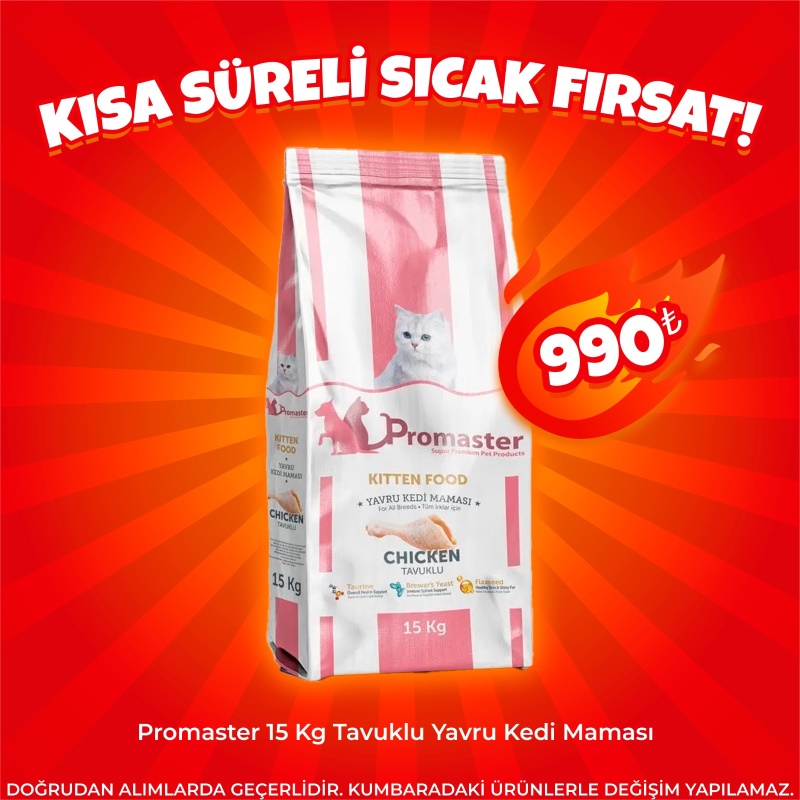 Promaster Tavuklu Yavru Kedi Maması 15 Kg (Sıcak Fırsatlar)
