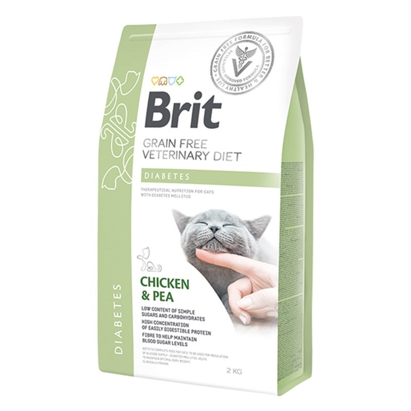 Brit Veterinary Diet Diabetes Diyabet Hastalığı olan Kediler için Tahılsız Kedi Maması 2kg