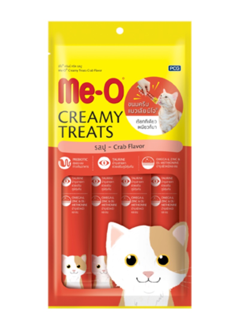 Me-O Tahılsız Yengeç Etli Ton Balıklı Kremalı Kedi Ödülü 4 x 15 GR