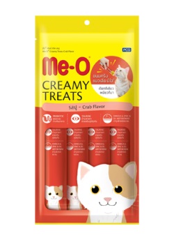 Me-O Tahılsız Yengeç Etli Ton Balıklı Kremalı Kedi Ödülü 4 x 15 GR