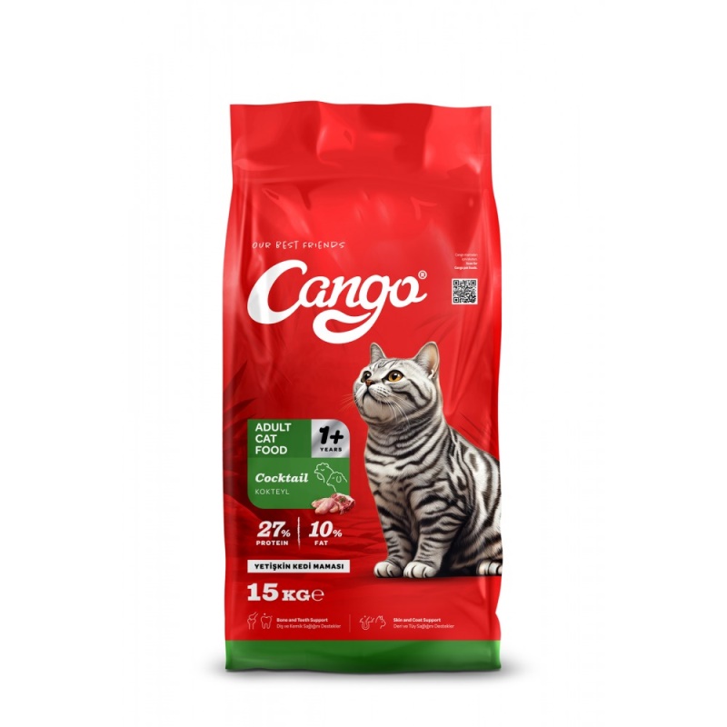 Cango Yetişkin Kedi Maması Kokteyl 15KG