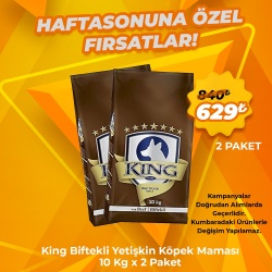 King Beef Biftekli Yetişkin Köpek Maması 10 kg (2 Adet Avantaj Paketi)