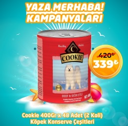 Cookie Köpek Konserve Mama Çeşitleri 400gr x 48 Adet