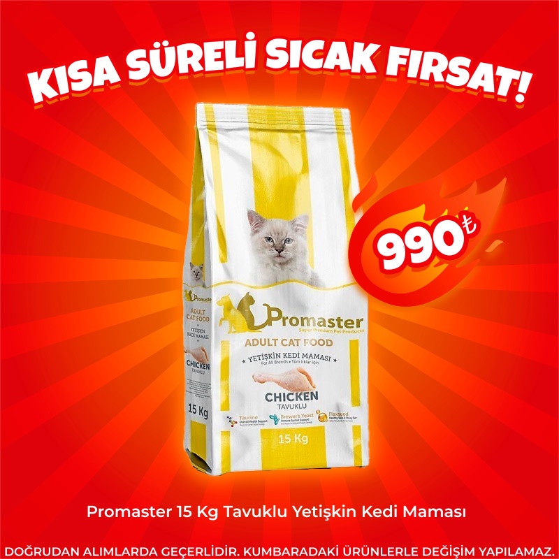 Promaster Tavuklu Yetişkin Kedi Maması 15 Kg (Sıcak Fırsatlar)