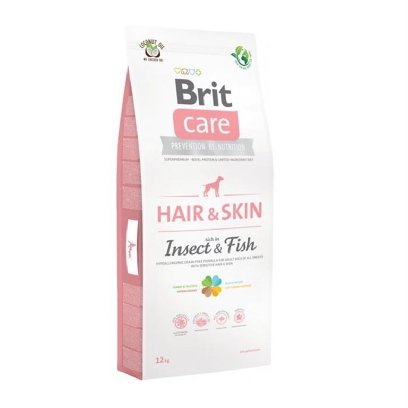Brit Care Hair Skin Böcek ve Balıklı Deri Tüy Sağlığı için Yetişkin Köpek Maması 12 Kg