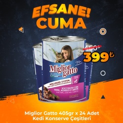 Miglior Gatto 405 Gr x 24 Adet Kedi Konserve Çeşitleri