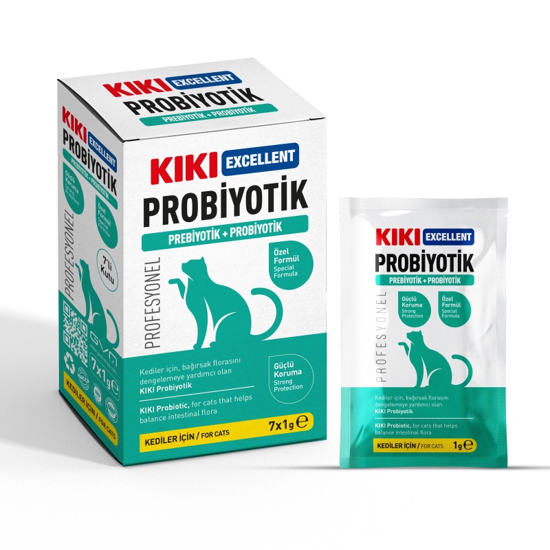KIKI Excellent Kedi Probiyotik & Prebiyotik Saşe 1 gr. 7 Adet (Kutu) 