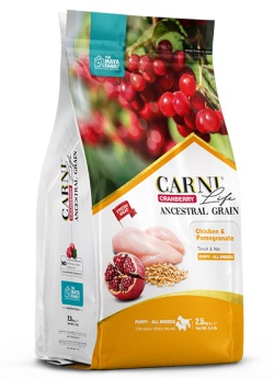 Carni Life Kızılcık Tavuk Etli ve Narlı Tüm Irklar Yavru Köpek Maması 2.5 Kg