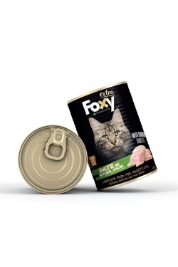 Foxy Ezme Yetişkin Kedi Tavuk Etli Konserve 400 Gr x 24 Adet
