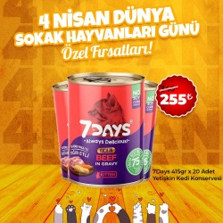 7 Days 400 Gr x 20 Adet Kedi Konserve Çeşitleri